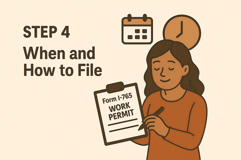 How and when to file Form I-765 based on status