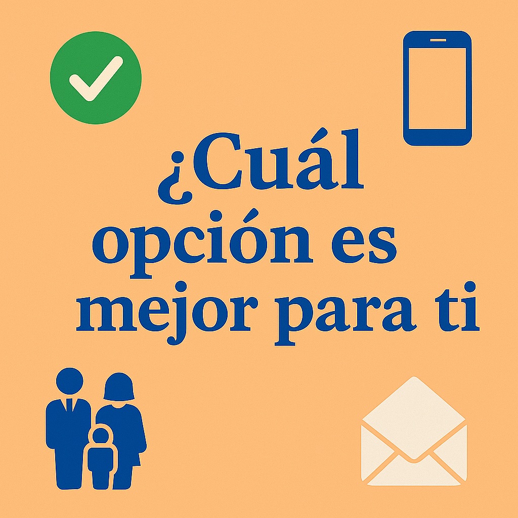 ¿Cuál opción es mejor: envío por internet o por correo?